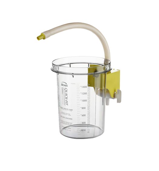 Bemis Quick-Fit™ 1504 1500 mL Disposable Suction Canister Liner without  Tubing - 50/Case