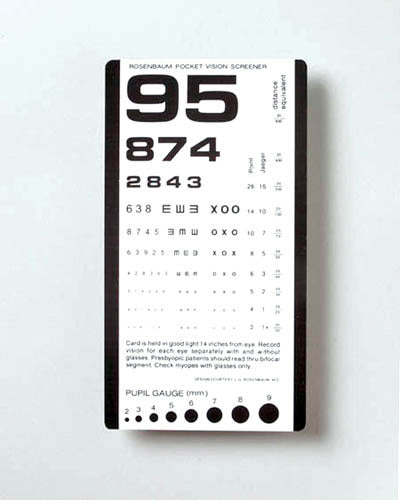 Snellen Plastic Eye Chart