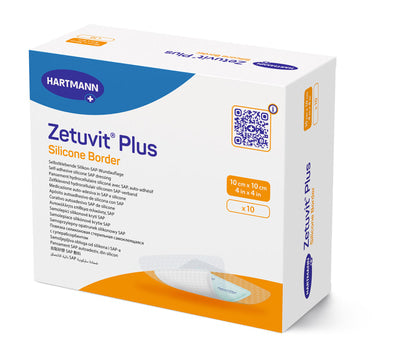 Silicone Dressing Conforming w/Heavy Absorbency Zetuvit® Plus by Hartmann