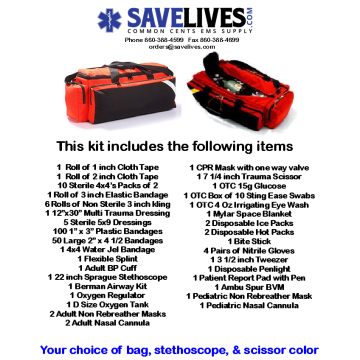 Mega Duffle Bag Fully Equipped w/Trauma Supplies & Oxygen For EMS by SaveLives