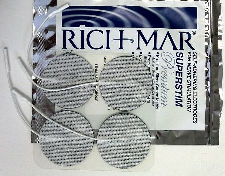 Electrode w/Silver Matrix for SuperStim 2inch Round Cloth by Rich-mar